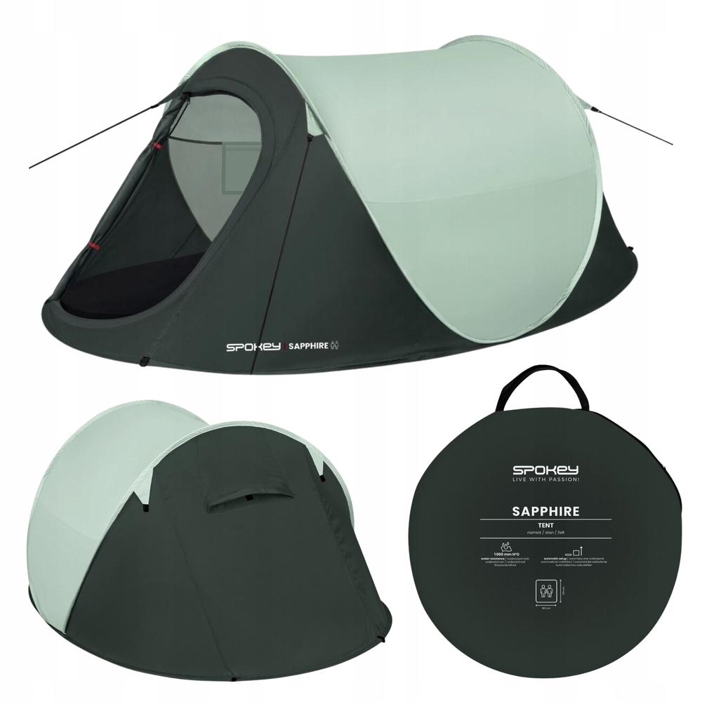 Stan turistický stan Voděodolný Samorozkládací Pop-Up Spokey