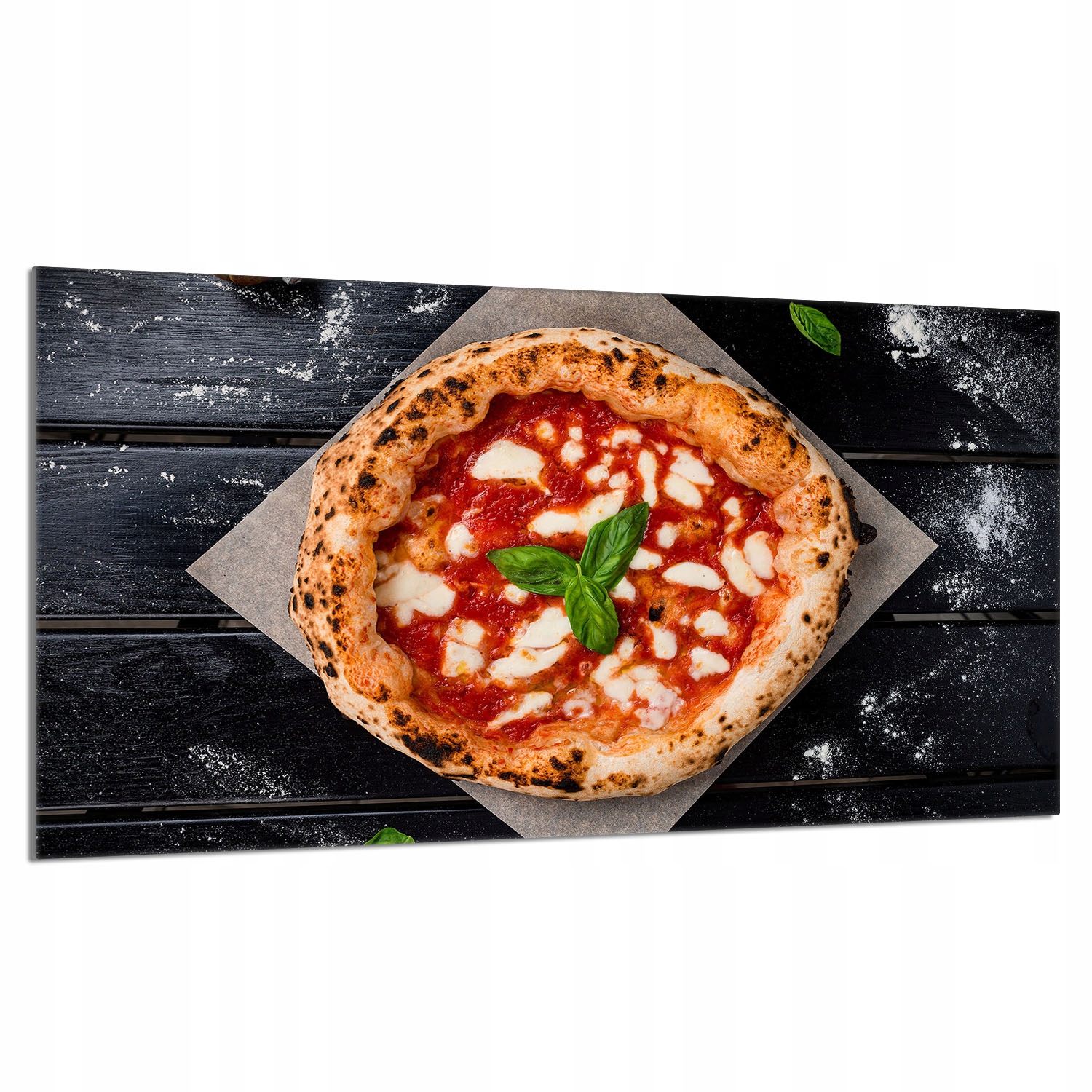 Skleněná ochranná deska na sporák 90x52 Pizza Do Kuchyně