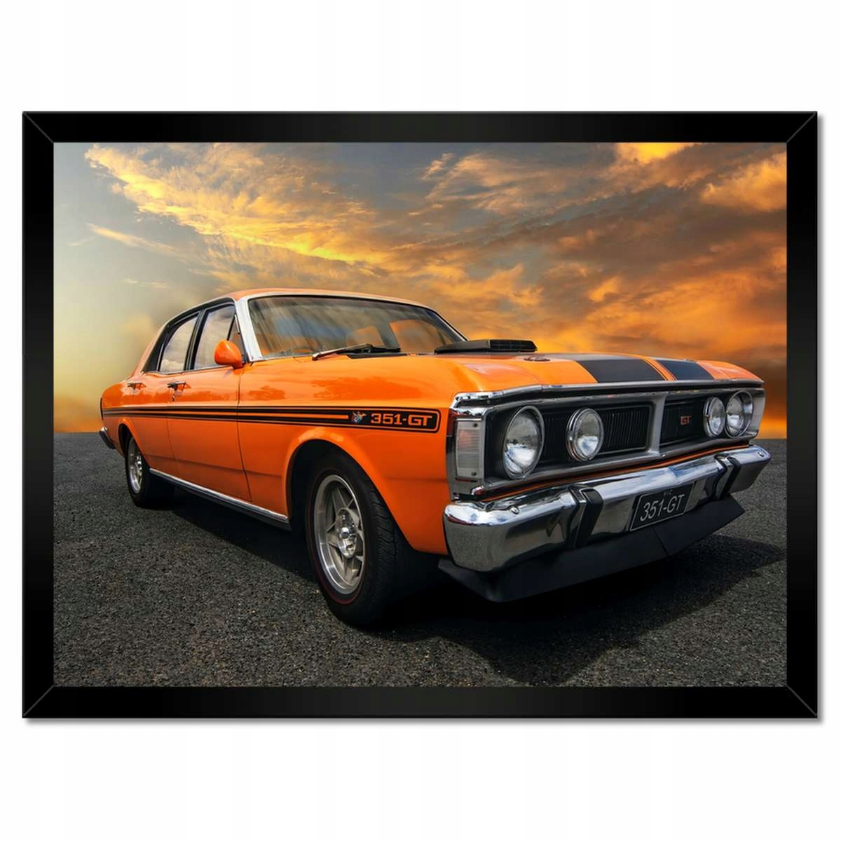 Plakáty v rámu 40x30 Oranžová Klasika Auto