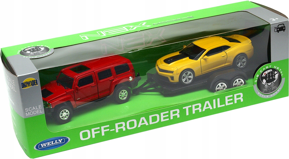 Hummer H3 a Chevrolet ZL1 a odtahovka