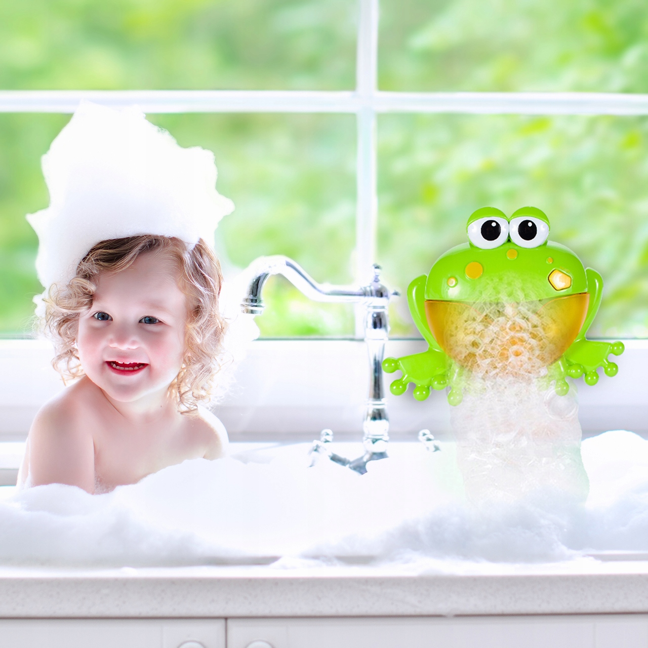 ŻABA BĄBELKOWA DO ROBIENIA PIANY KĄPIELI WANNY WODY Z MELODYJKAMI ZABAWKA Płeć chłopcy dziewczynki