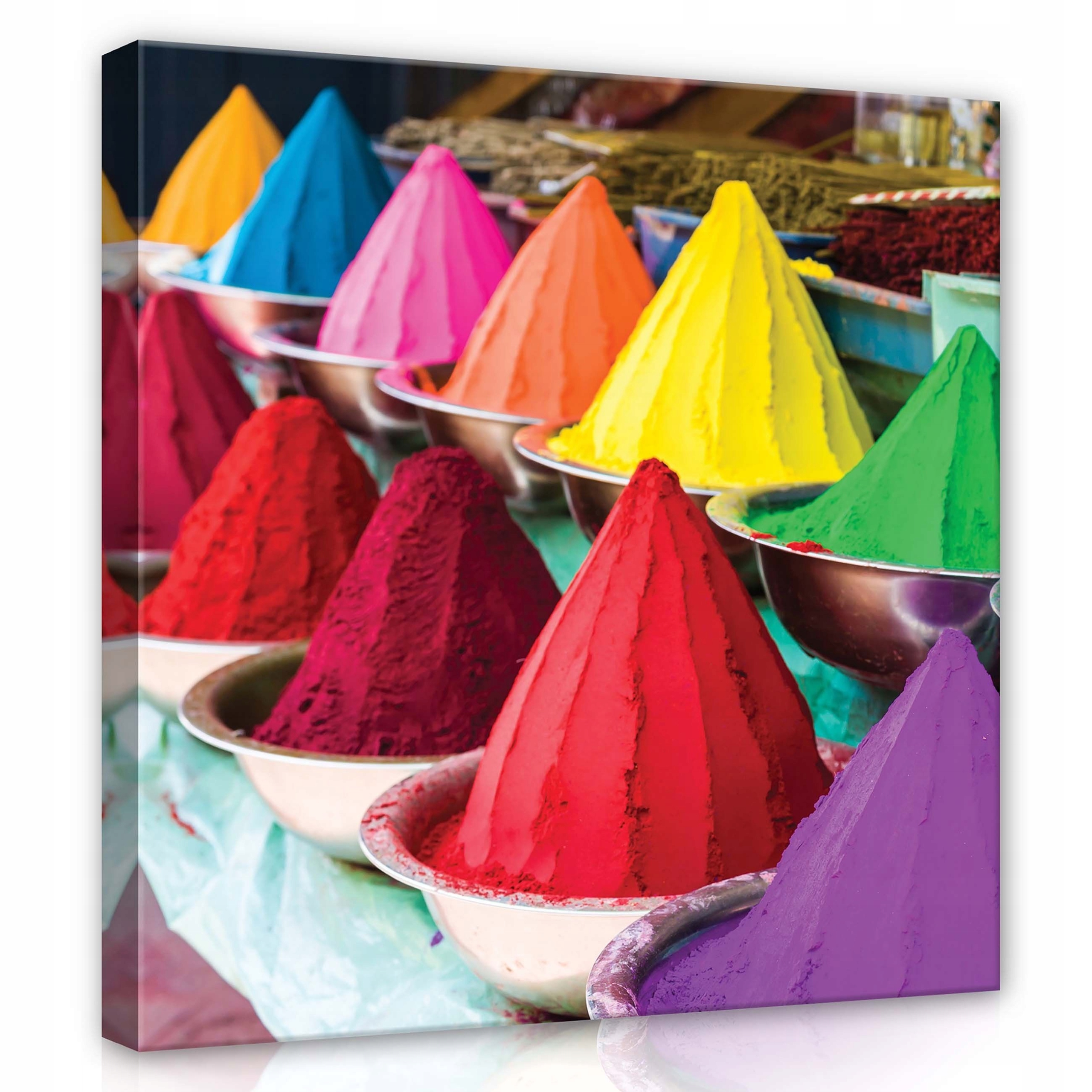 Obraz 80x80 Jasné barvy barevný prášek Holi radostný kontrastní