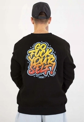 Mikina Motive Bez Kapuce Self černo žlutá