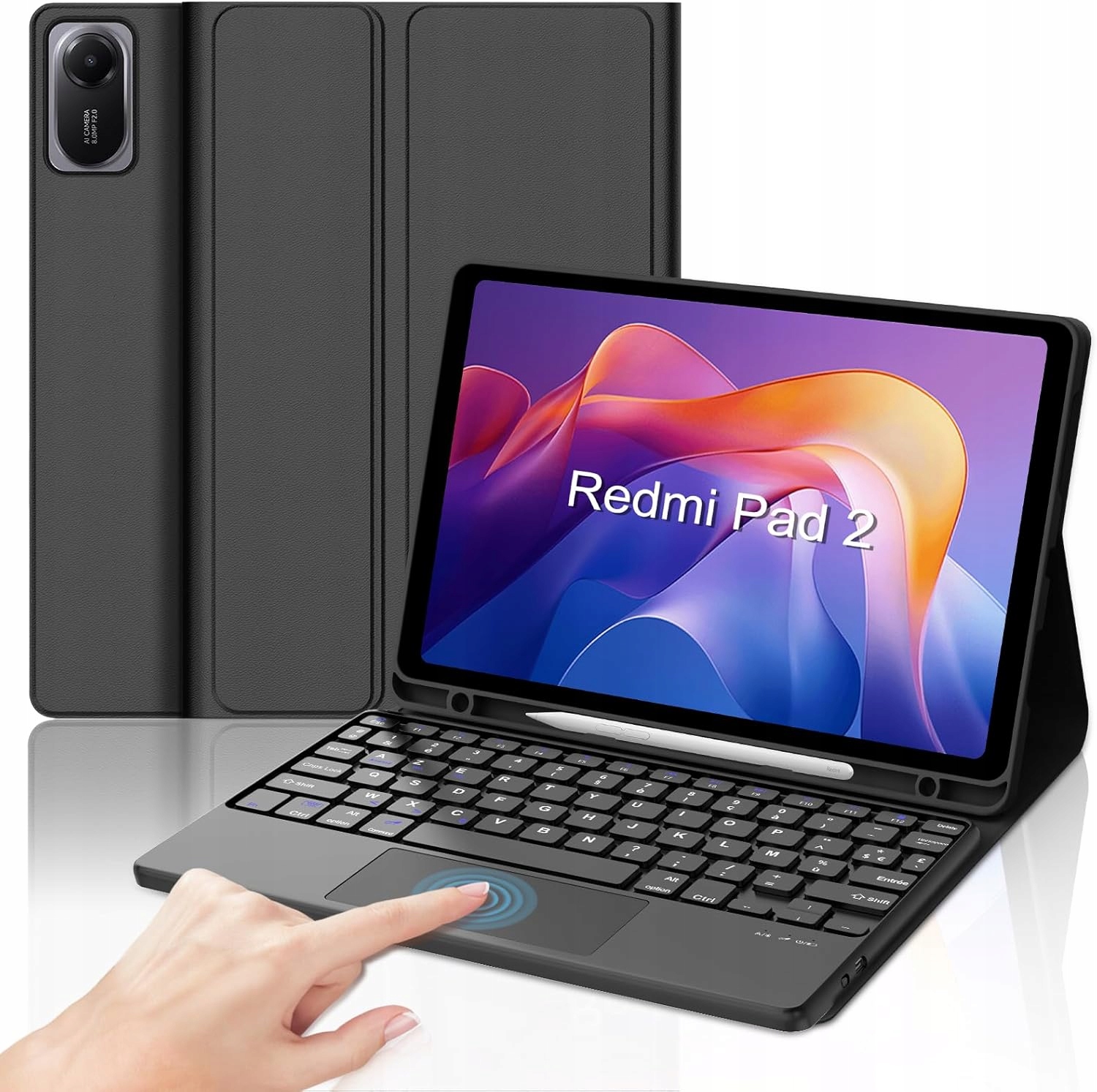 Jademall Klawiatura Bluetooth z Touchpadem do Redmi Pad 2 11" (2025) Azerty