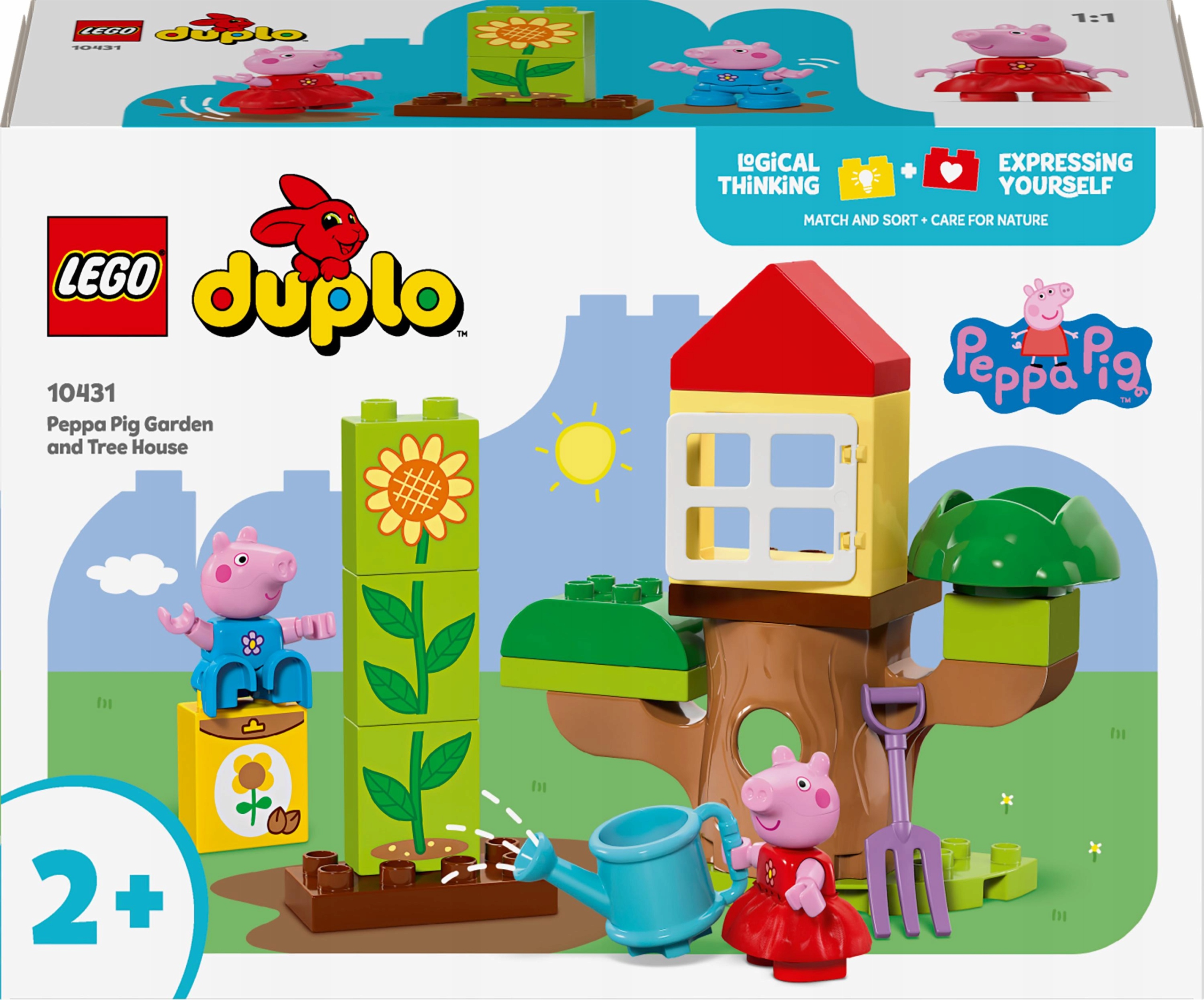 Lego Duplo 10431 prasátko Pepa Zahrada a domek na stromě
