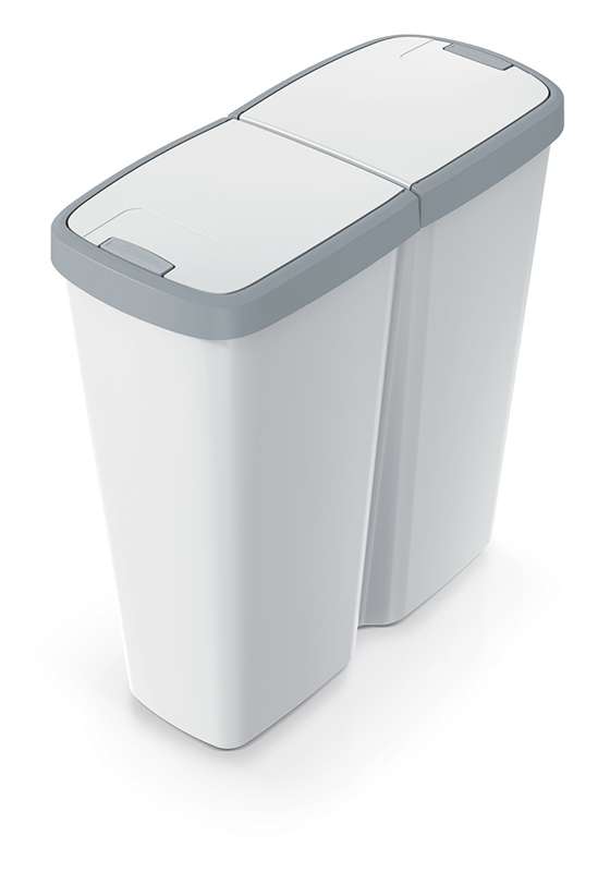 Levně Odpadkový koš Prosperplast Compacta Q Duo šedý 50l