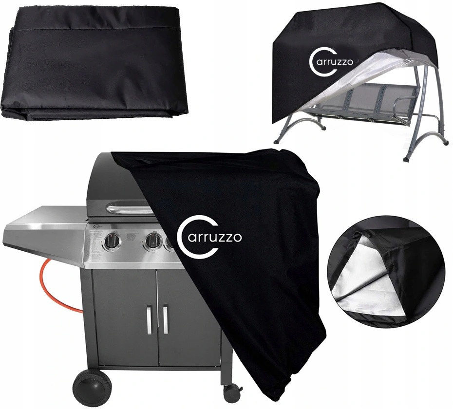 WODOODPORNY POKROWIEC NA GRILL OGRODOWY GAZOWY osłona na GRILLA 145x60x118 Długość 60 cm