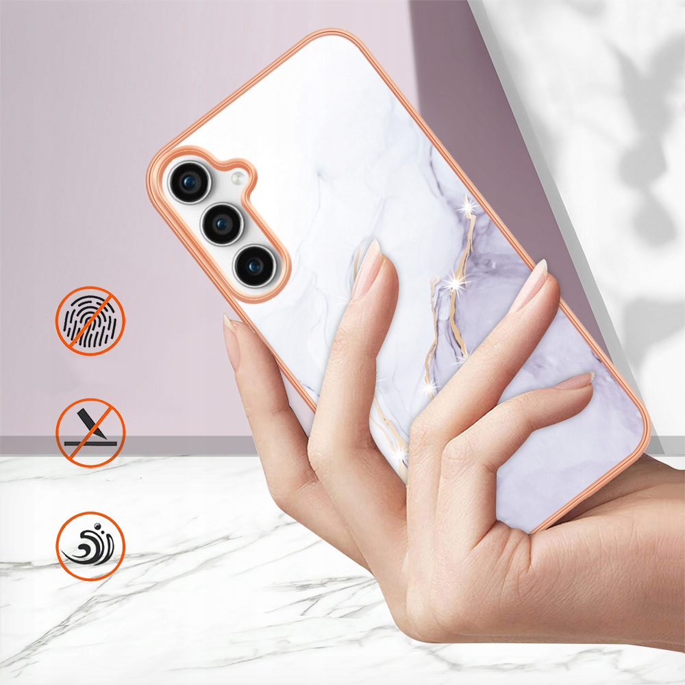 STYLOWE MARMUROWE ETUI CASE PLECKI DO SAMSUNG GALAXY S24+ PLUS ROSE GOLD Marka Smart-Tel
