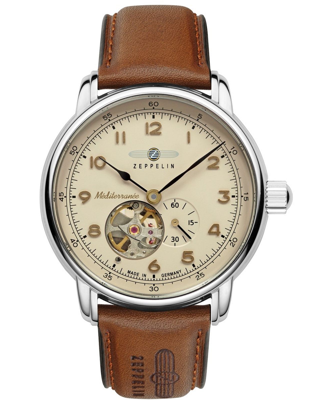 Pánské Pánské hodinky Zeppelin Mediterranee Open Heart Automatic Zeppelin -9666-5