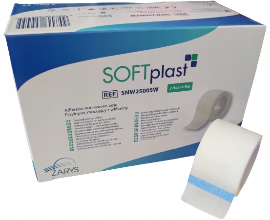 

Przylepiec włókninowy SOFTplast 2,5cmx5m 12szt