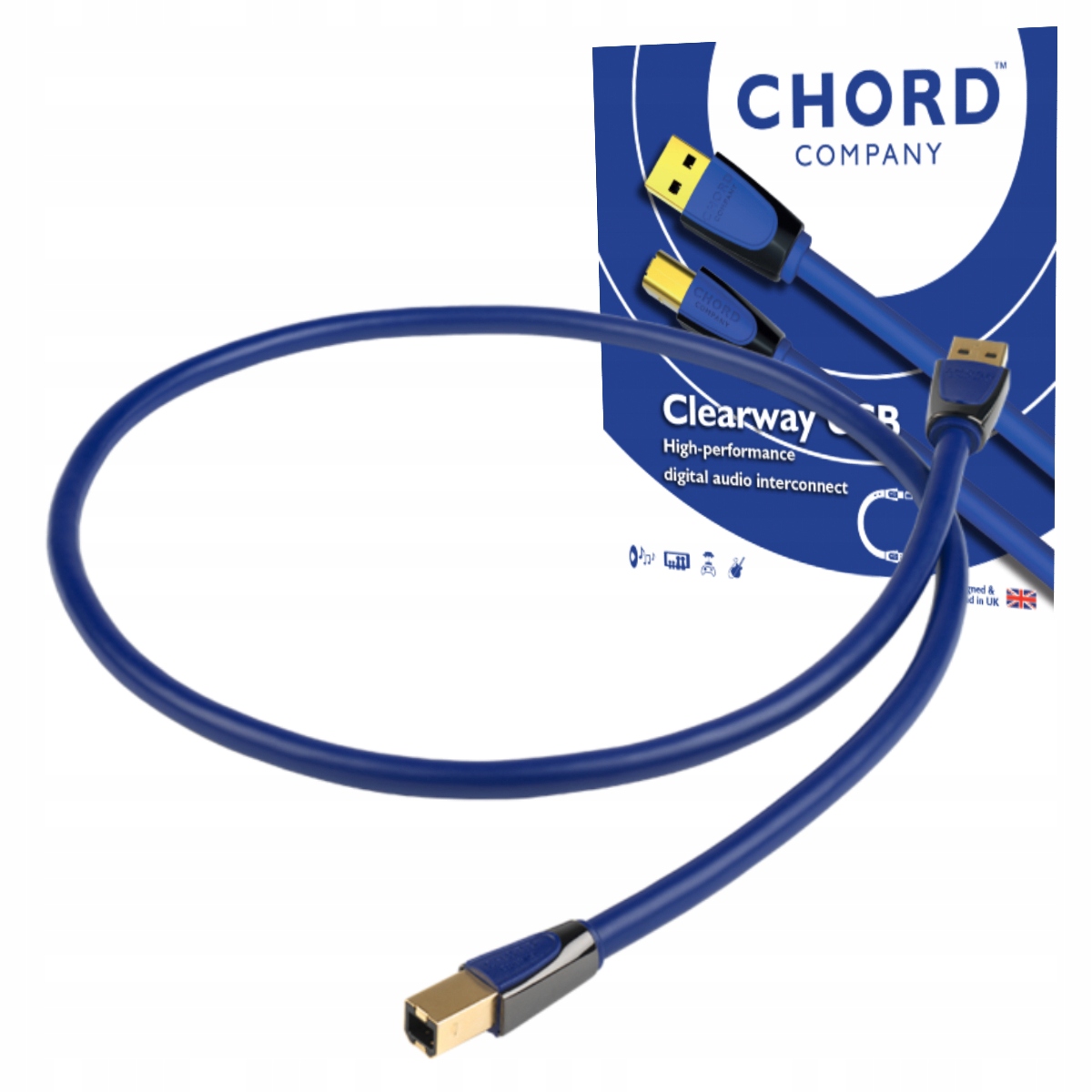 2× Chord Clearway Kabel USB audio A-B DAC 5M