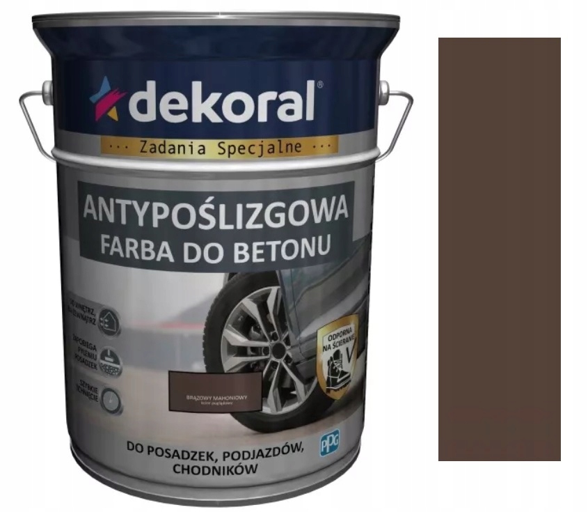 Dekoral Akrylit-b Farba Do Betonu Brąz Mahoń 5L