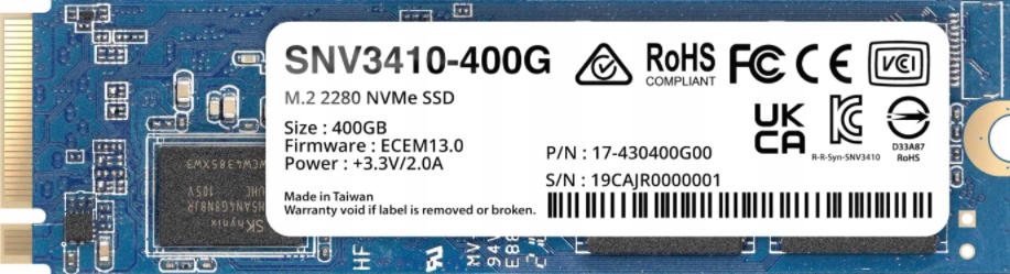 Synology SNV3410/ 400GB/ Ssd/ M.2 NVMe/ 5R SNV3410-400G