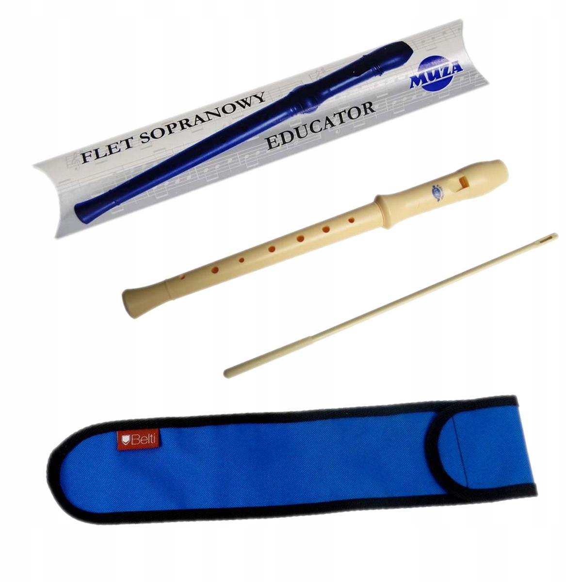 FLET SZKOLNY PROSTY EDUCATOR SOPRANOWY + POKROWIEC