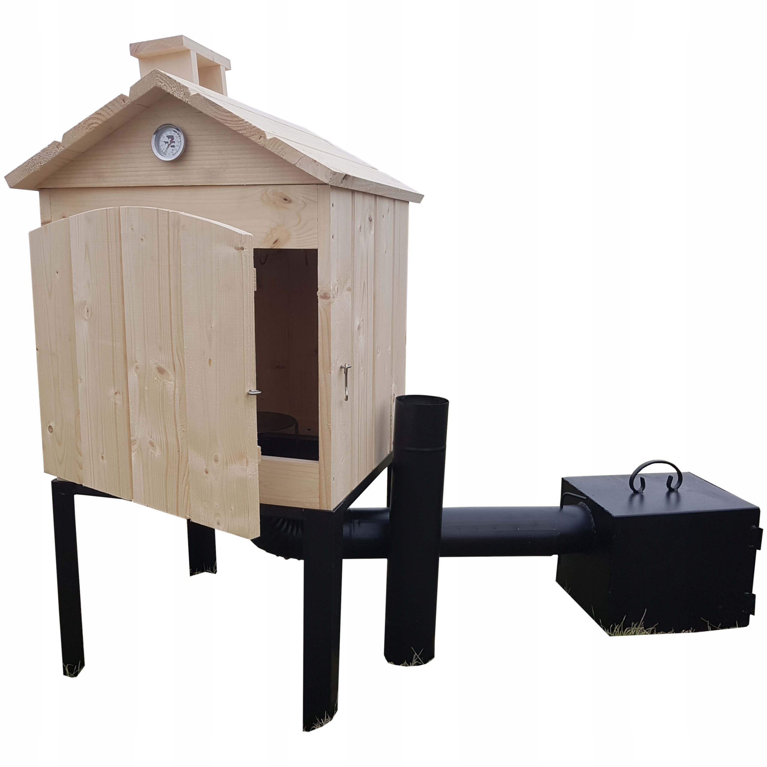 

Wędzarnia ogrodowa drewniana domowa wędzarka drzwi