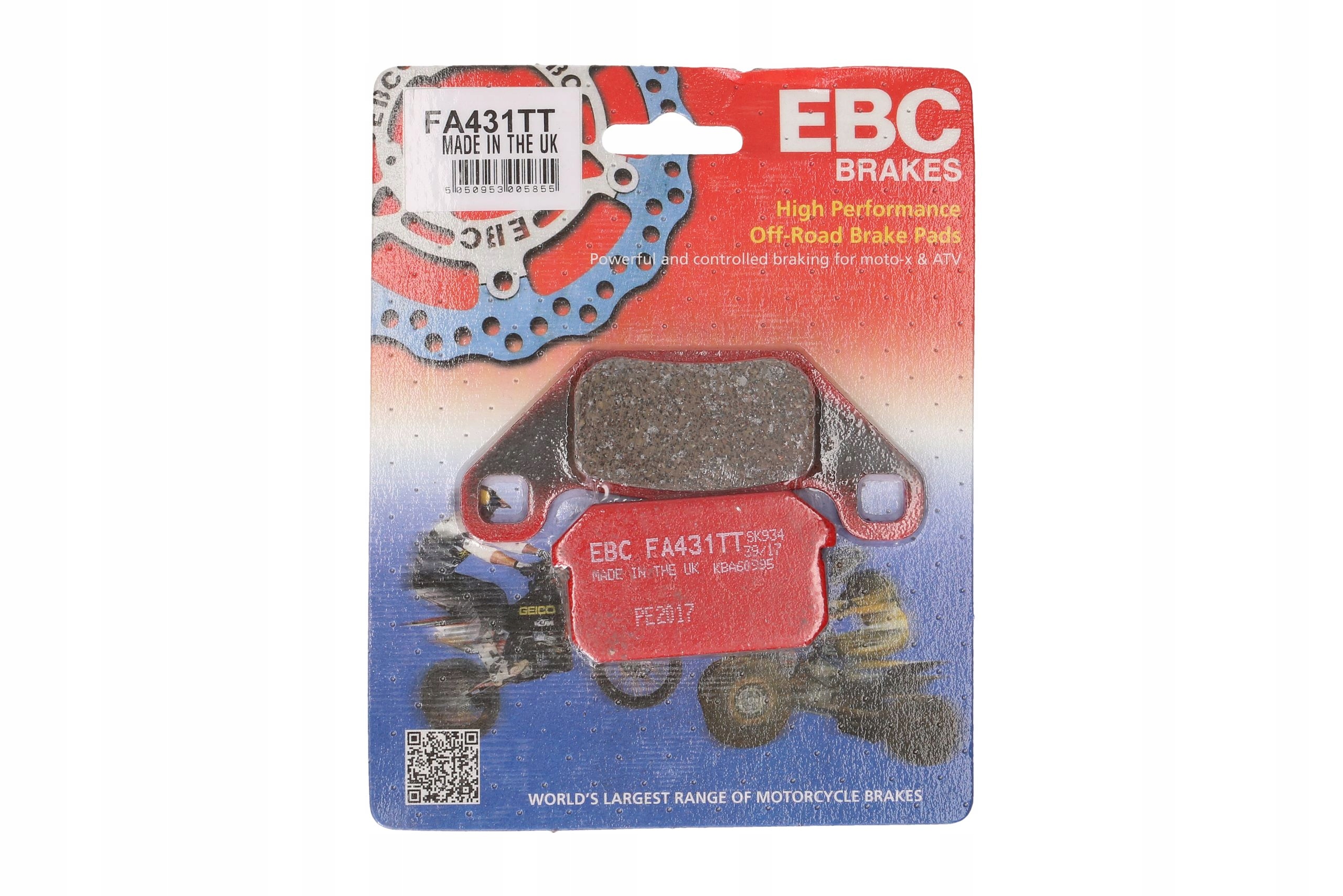 ТОРМОЗНЫЕ КОЛОДКИ EBC FA431TT HURRICANE CANYON CPI