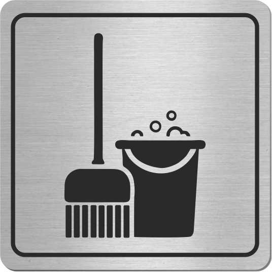 Tabliczka POMIESZCZENIE GOSPODARCZE STAL INOX