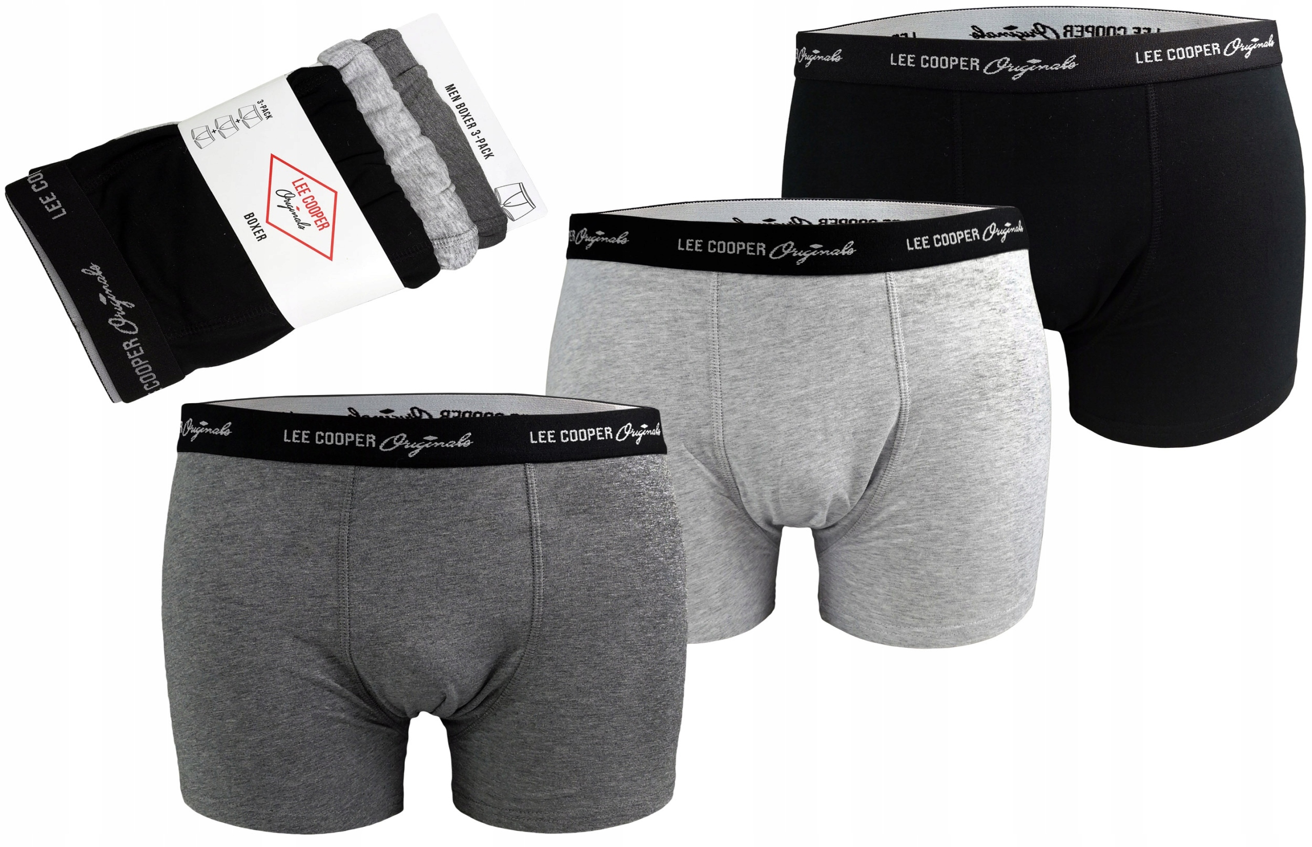 

Lee Cooper Bokserki Męskie 36023, 3-PAK, L