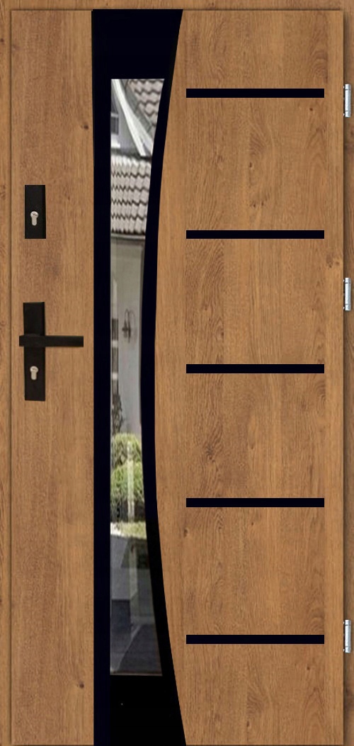 POLSKIE DRZWI ZEWNETRZNE INOX14ZD BLACK 72MM 100CM 100TKI UD 1,3 Kod producenta INOX 14ZD BLACK 72MM TERMO 100CM