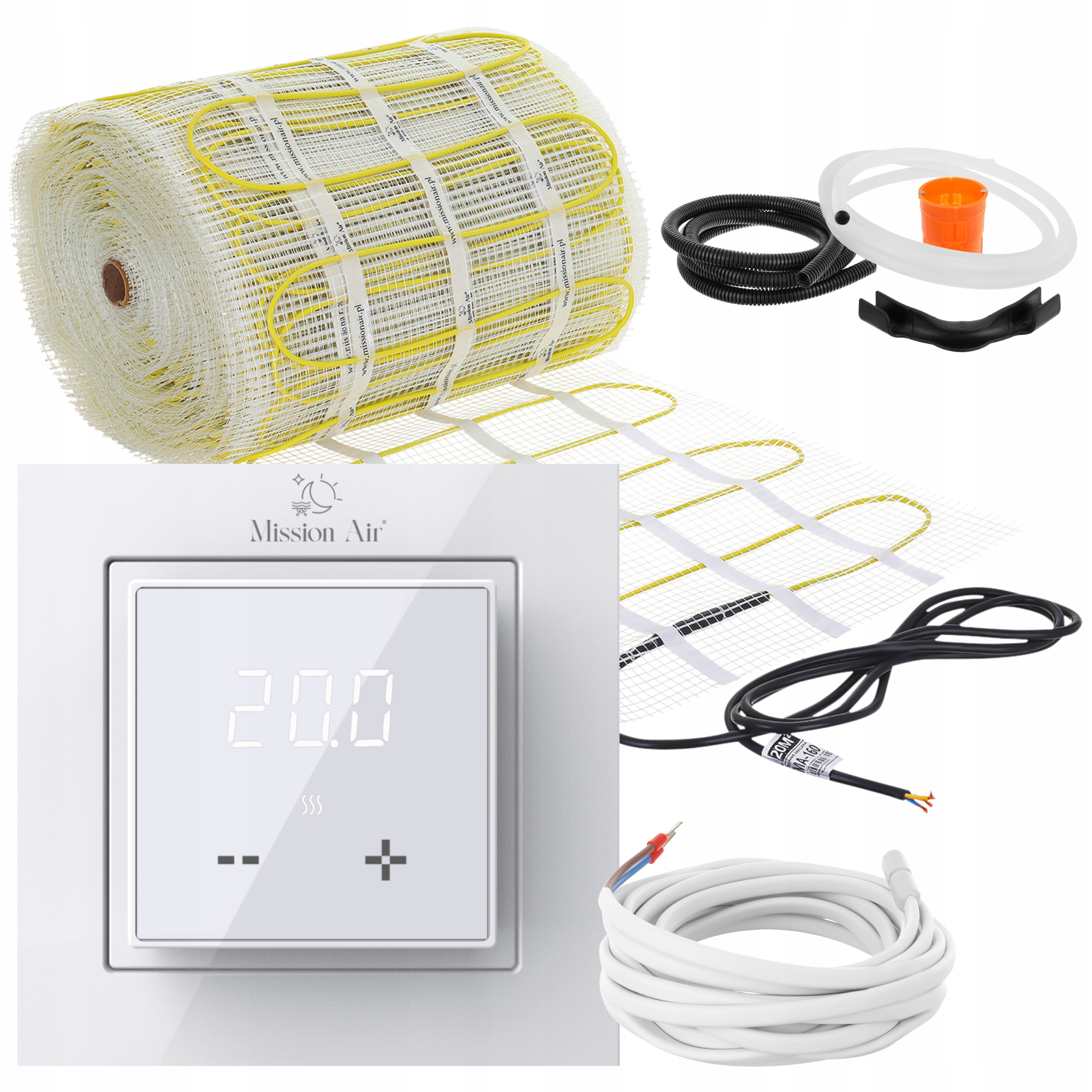 Sada podlahového vykurovania podlahy vykurovacia rohož 160 W/m² 20 m²