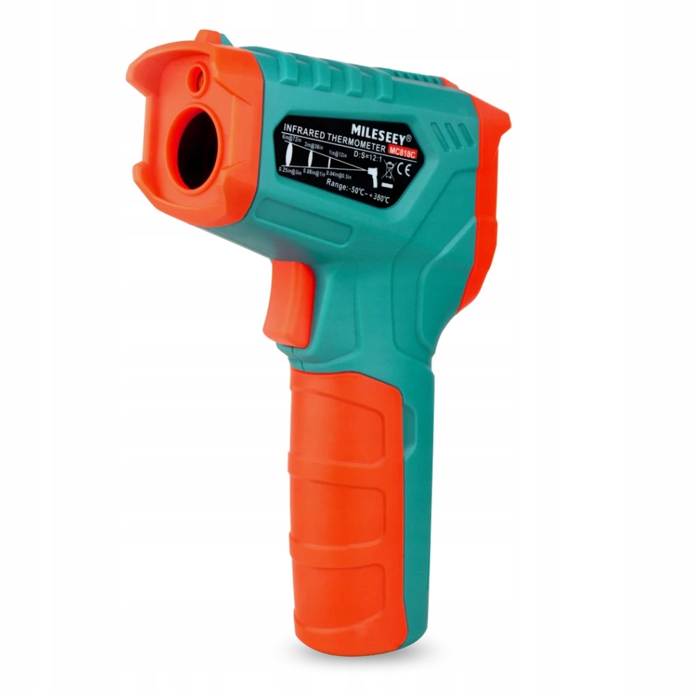 PIROMETR TERMOMETR LASEROWY BEZDOTYKOWY NA PODCZERWIEŃ EMISYJNOŚC -50 +380 Marka Mileseey