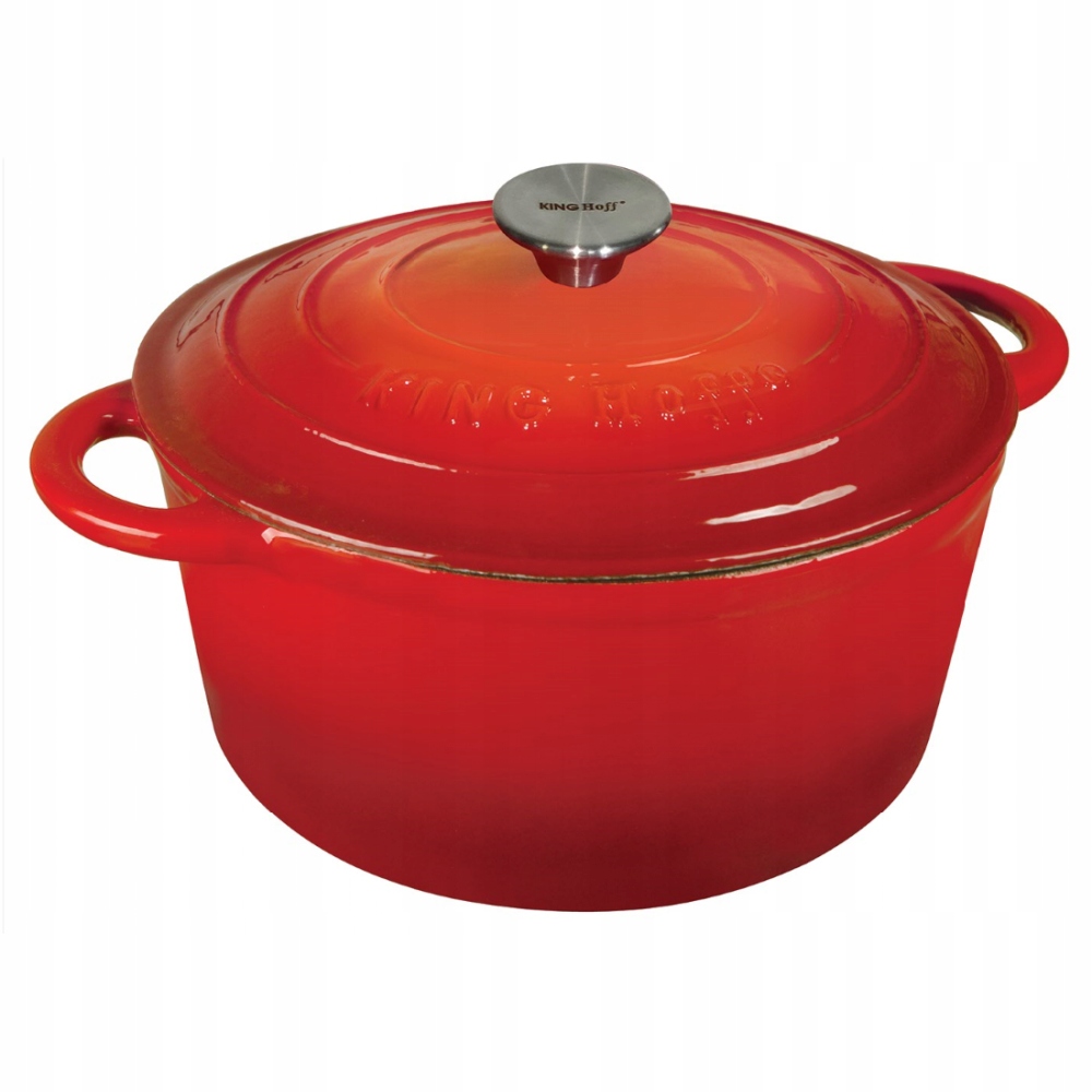 Hrnec s víkem na plyn a indukci Ø21 cm, 2,4 l, červený KINGHoff