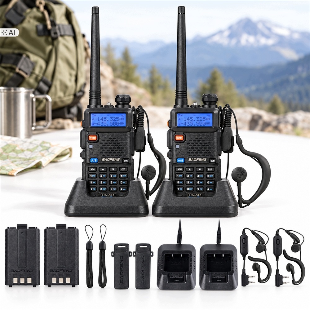 2x Vysílačka vysílačka Baofeng Radiotelefon Baofeng UV-5R Series 5W