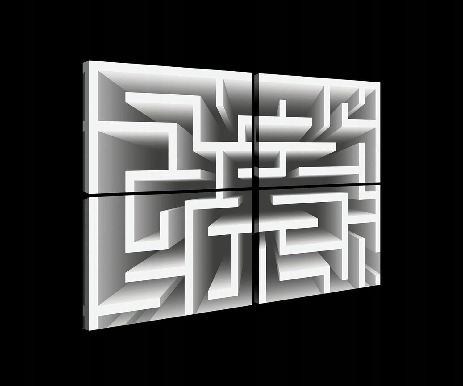Obraz 120x80 Labyrint abstrakcia geometria minimalizmus biela tieň stena