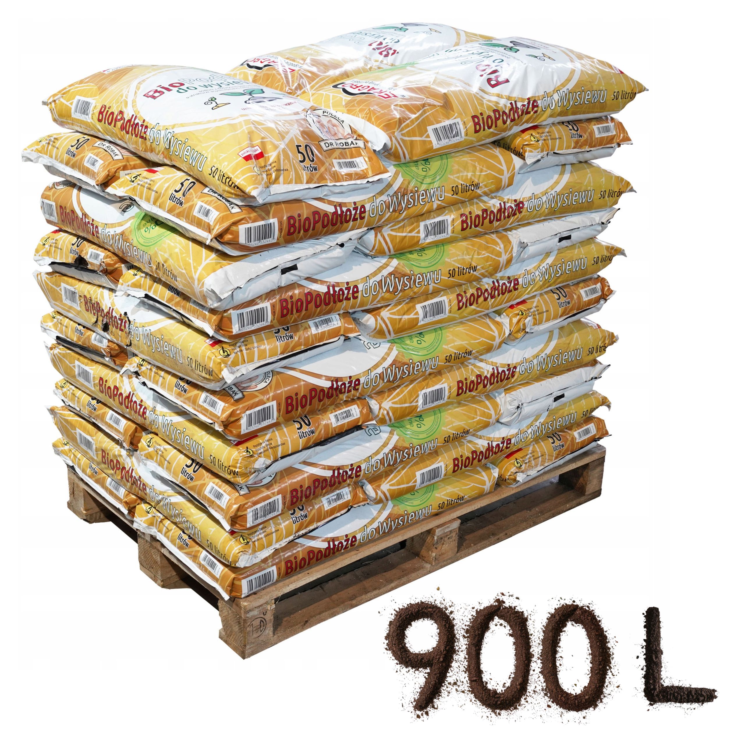 Ziemia do Wysiewu Nasion Pikowania Rozsiew Bio Podłoże Organiczne 900L