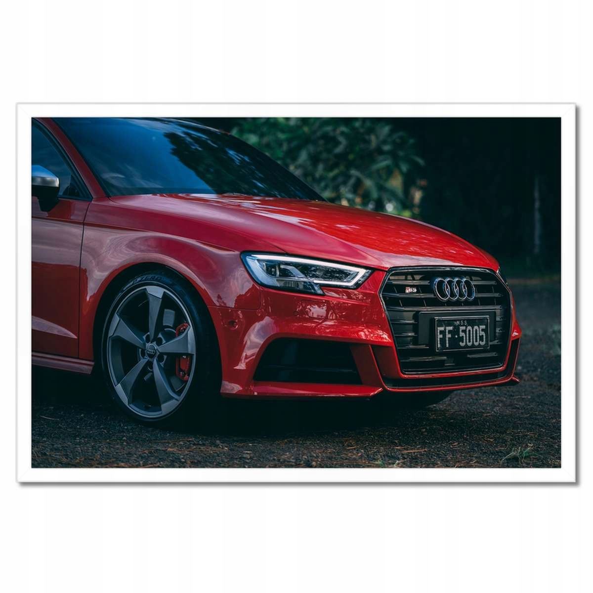 Plakáty v rámu 60x40 Červené Audi S3 Alufelgi