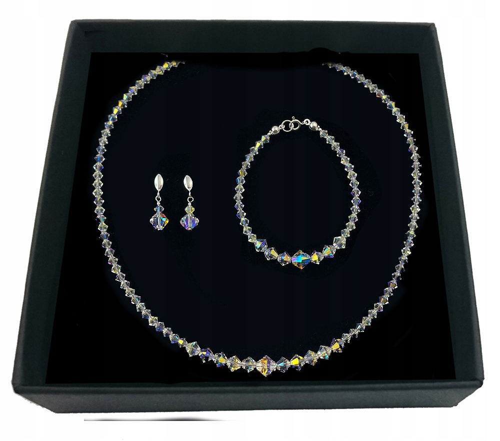 

Komplet srebrny z kryształów Swarovski Ab 2066