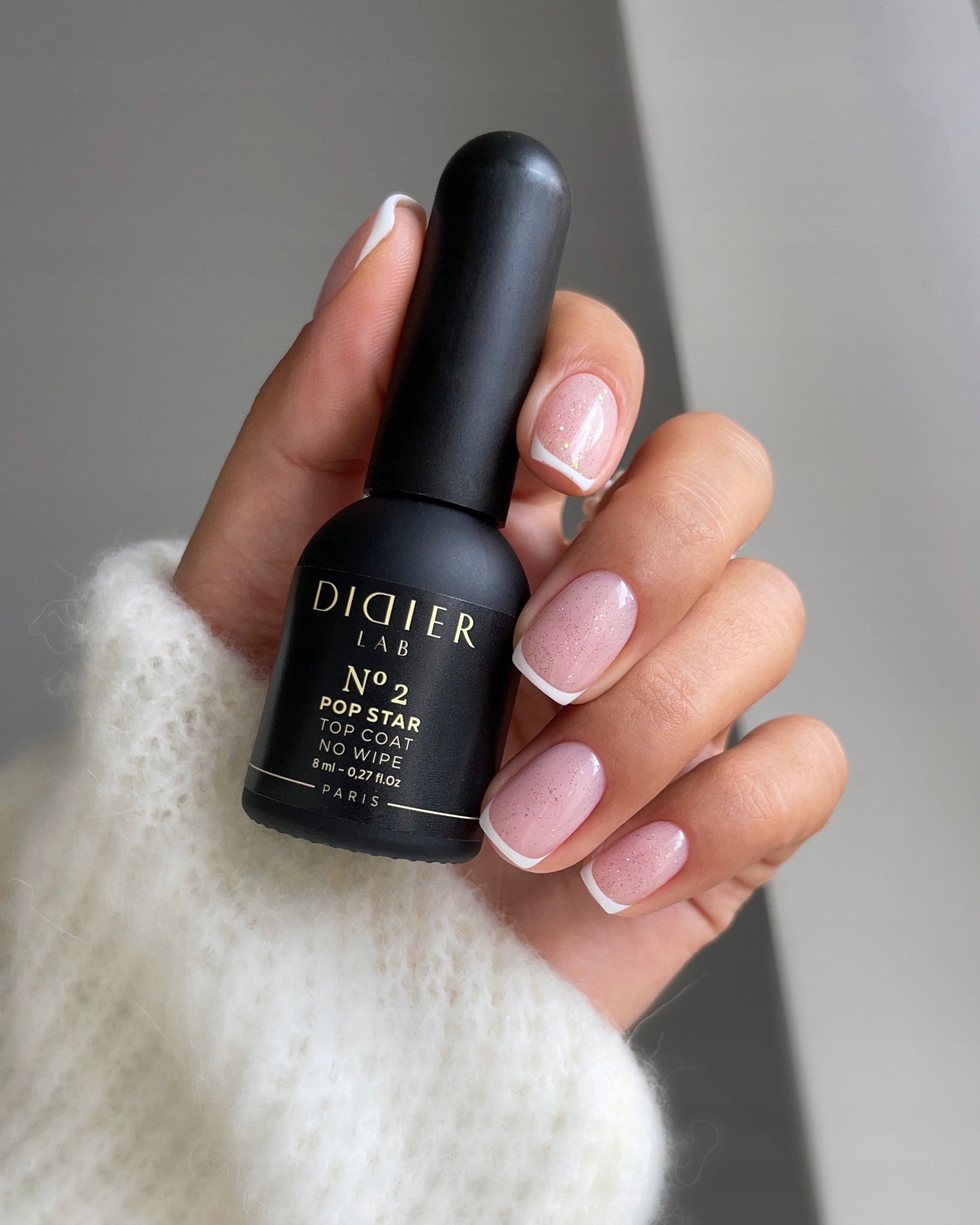 DIDIER LAB TOP COAT DO LAKIERÓW HYBRYDOWYCH POP STAR NO2 NO WIPE 8ml Pojemność 8 ml