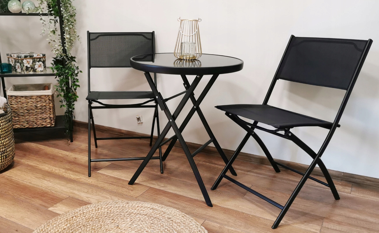 STÓŁ STOLIK OKRĄGŁY SZKLANY OGRODOWY BALKON TARAS OGRÓD KAWOWY TASOS FI60 Szerokość mebla 60 cm