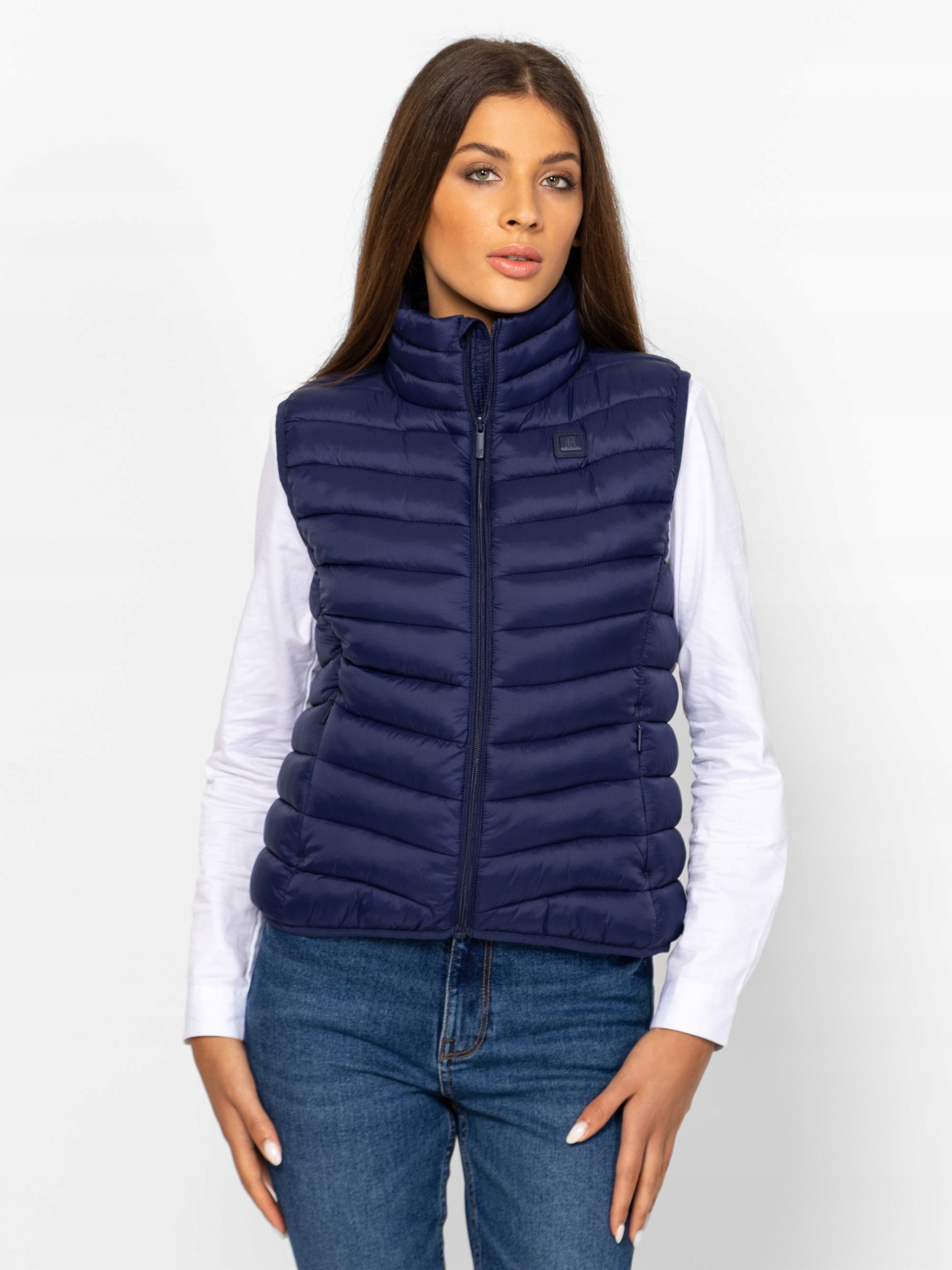 Heavy Tools Dámská Prošívaná Vesta Bez Rukávů WAGMAW25 Navy Námořnická Modrá S