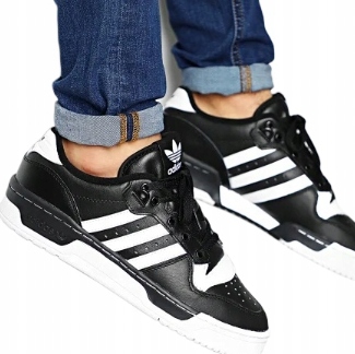 Adidas Rivalry Low J pro mládež pohodlné sportovní boty vel. 37 1/3 Černé