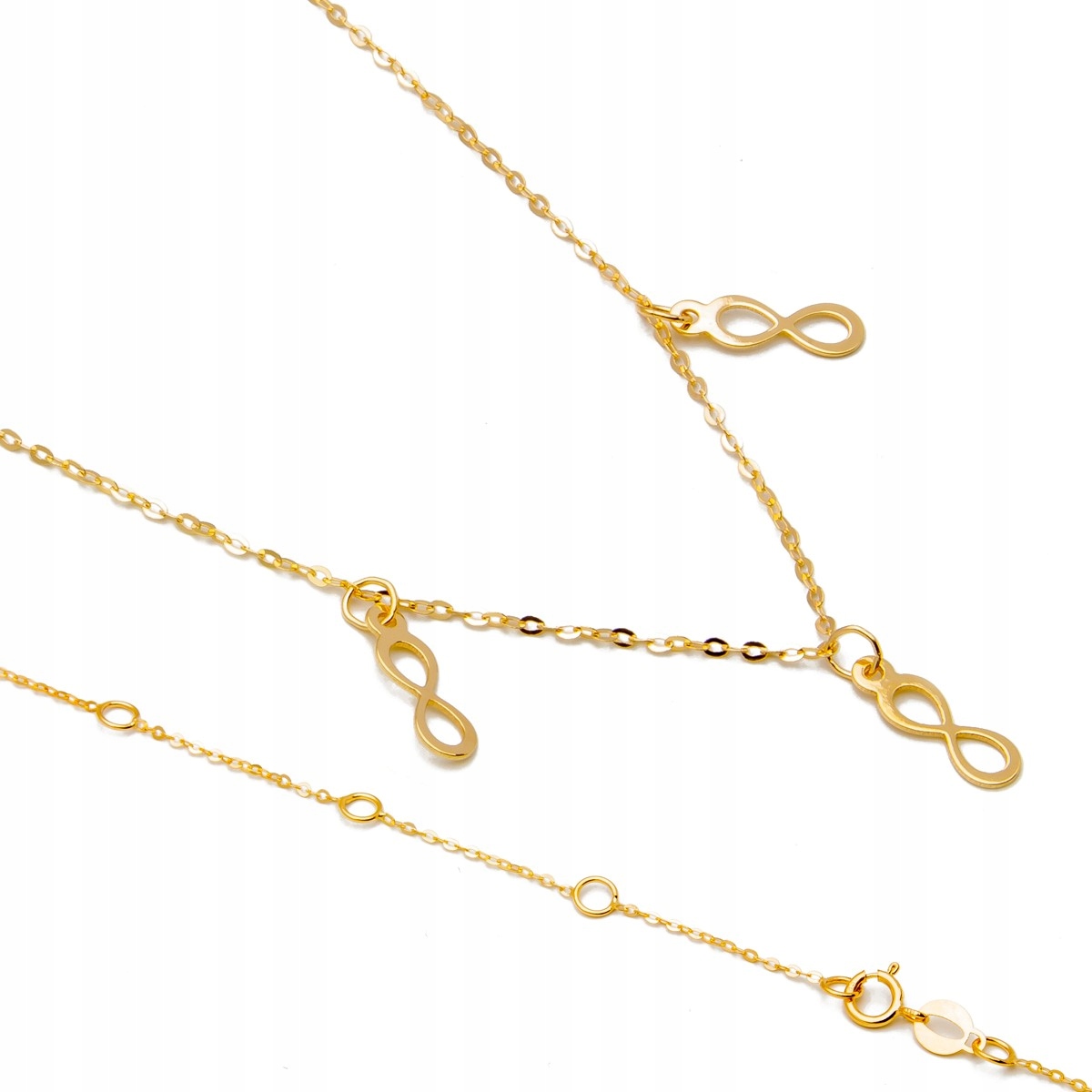 Zlatý celebritní náhrdelník 585 nekonečno