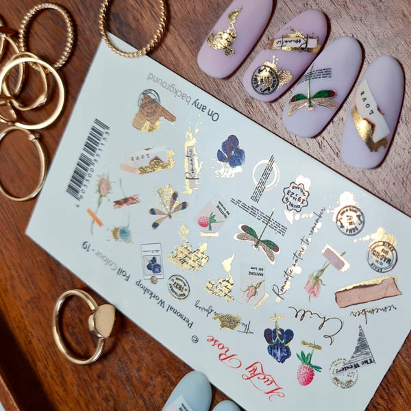

Naklejki Na Paznokcie Lucky Rose Folia C. GOLD-19