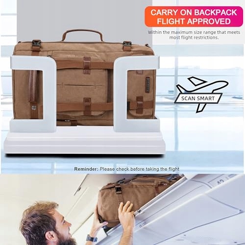 WITZMAN Plecak Podróżny Vintage Canvas Unisex Na Laptop 17 Calowy — miniatura 6