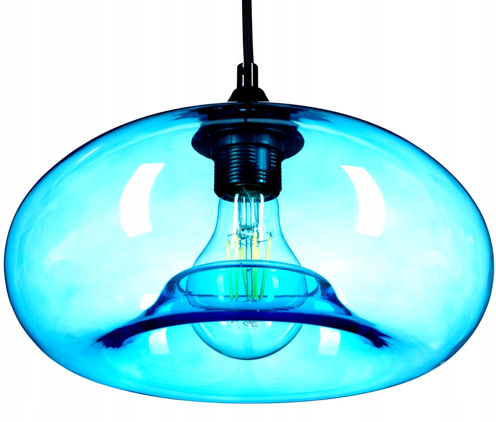 

Lampa wisząca szklana niebieska Cairo