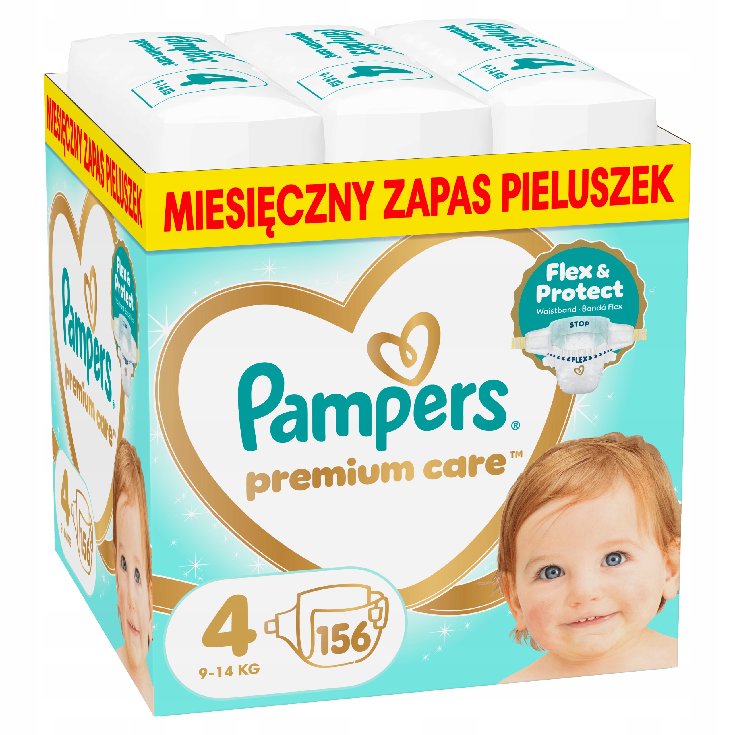 Pampers Pampersy Premium Care 4, 9-14 kg, 156 szt.