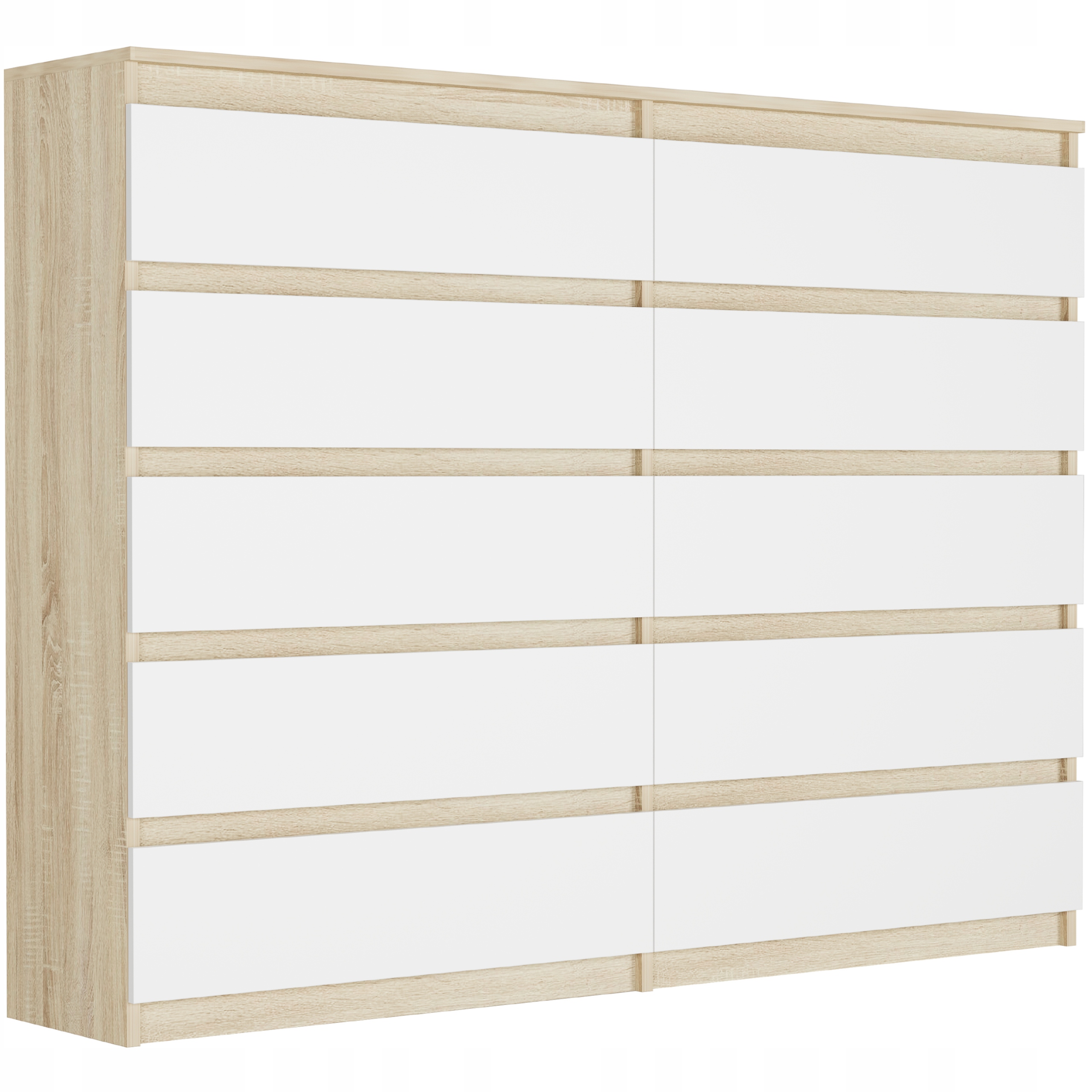 Moderní Komoda 160 Skříňka 10 Zásuvek Sonoma mix