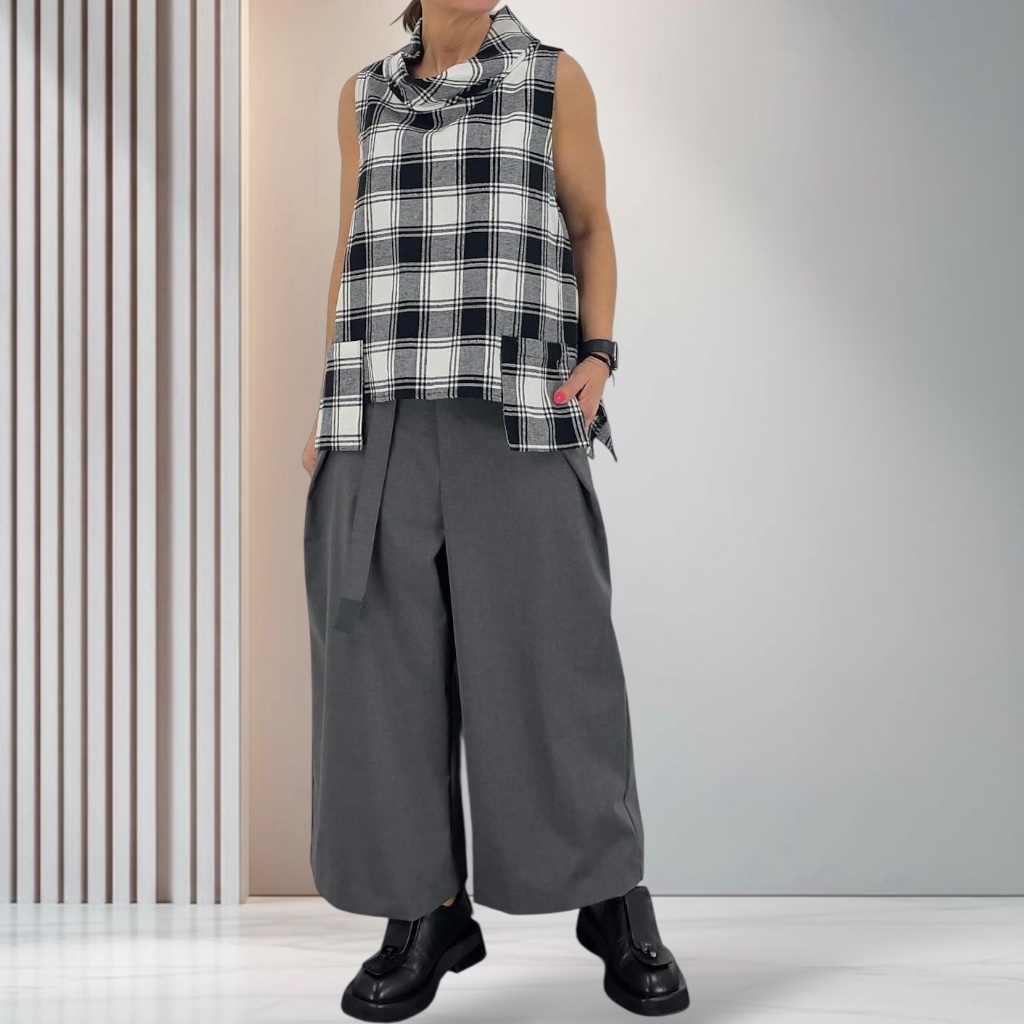 Dámské elegantní šedé kalhoty Wendy Trendy