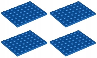 

Lego 3036 Płytka 6x8 niebieska (25g) 4 szt.