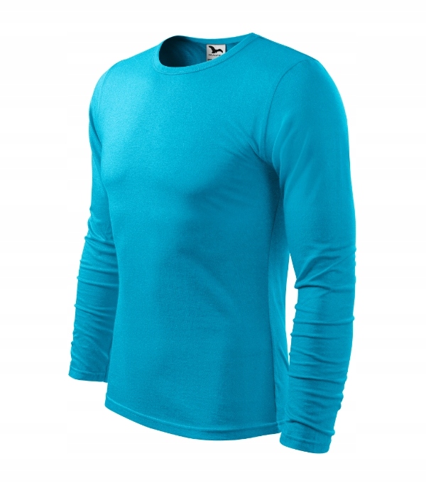 KOSZULKA MĘSKA ZDŁUGIM RĘKAWEM MALFINI FIT-T LS 119 160G TURKUSOWA XL