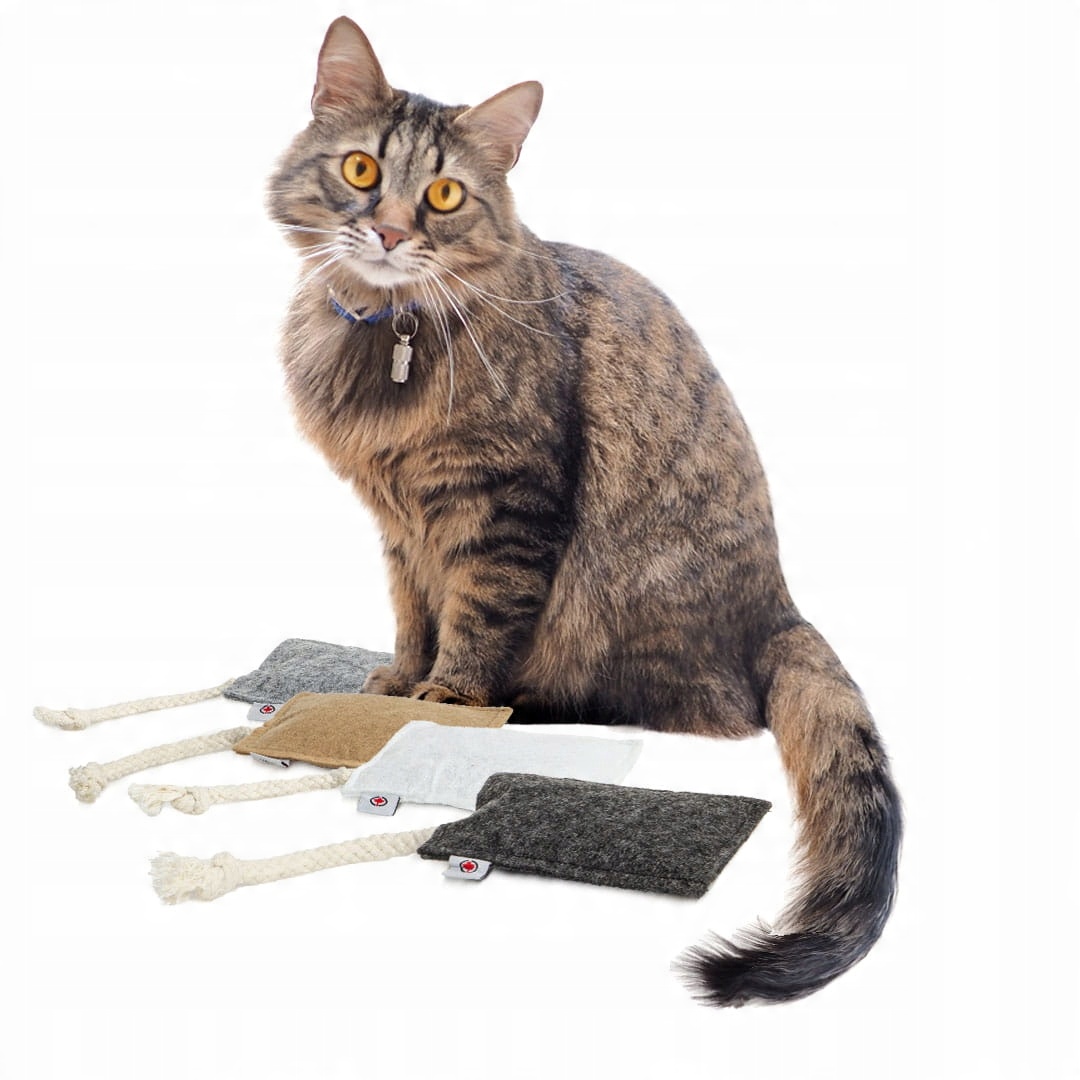 Levně Canadian Cat Sada 4 polštářků s valeriánem pro kočky Felty