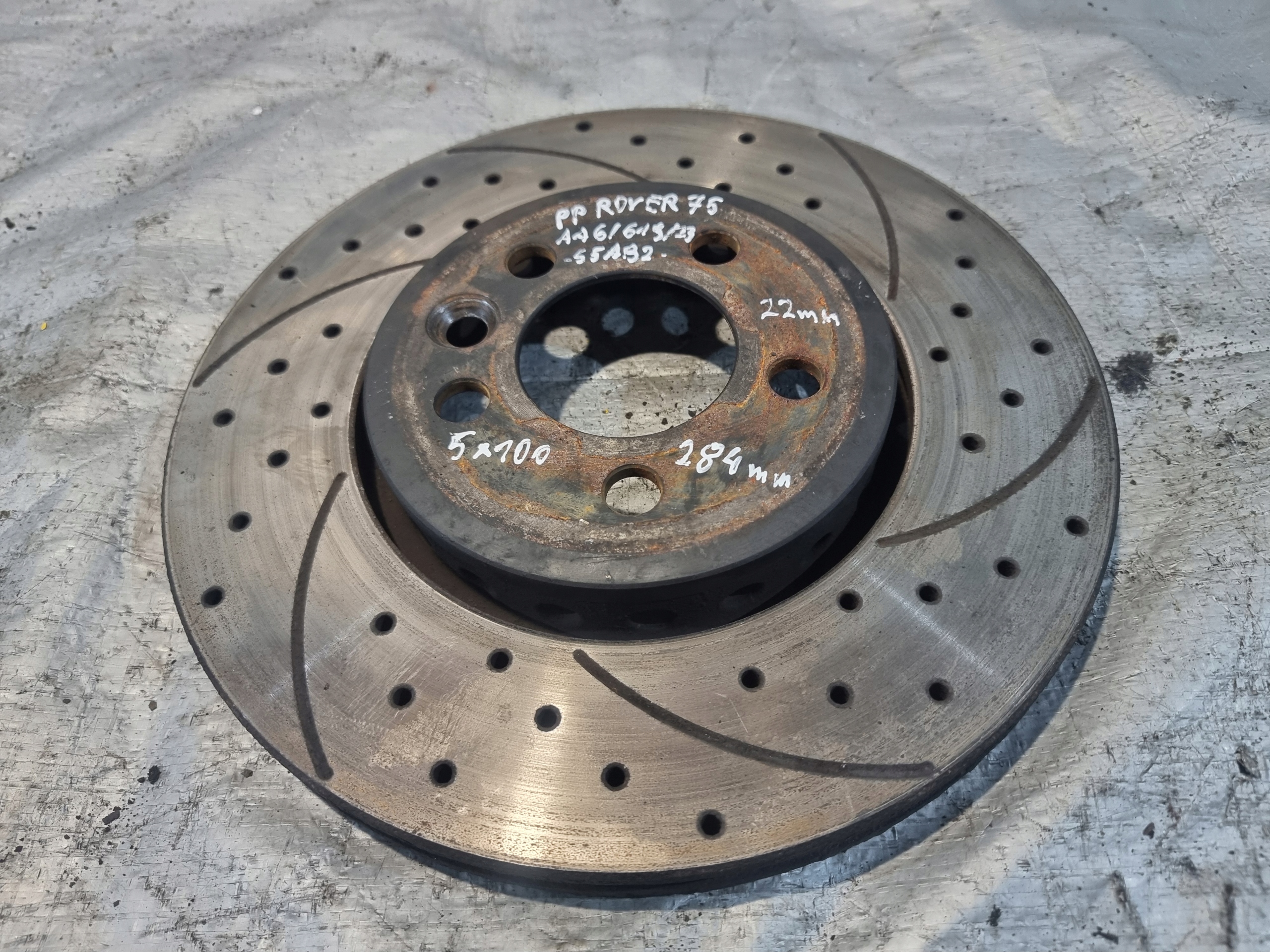 disc brake right front 284mm ROVER 75 2.0 CDT