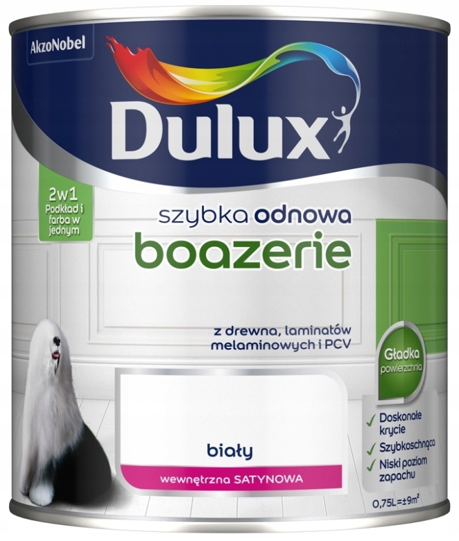 

Dulux Farba Szybka Odnowa Boazerie 0,75L Biała