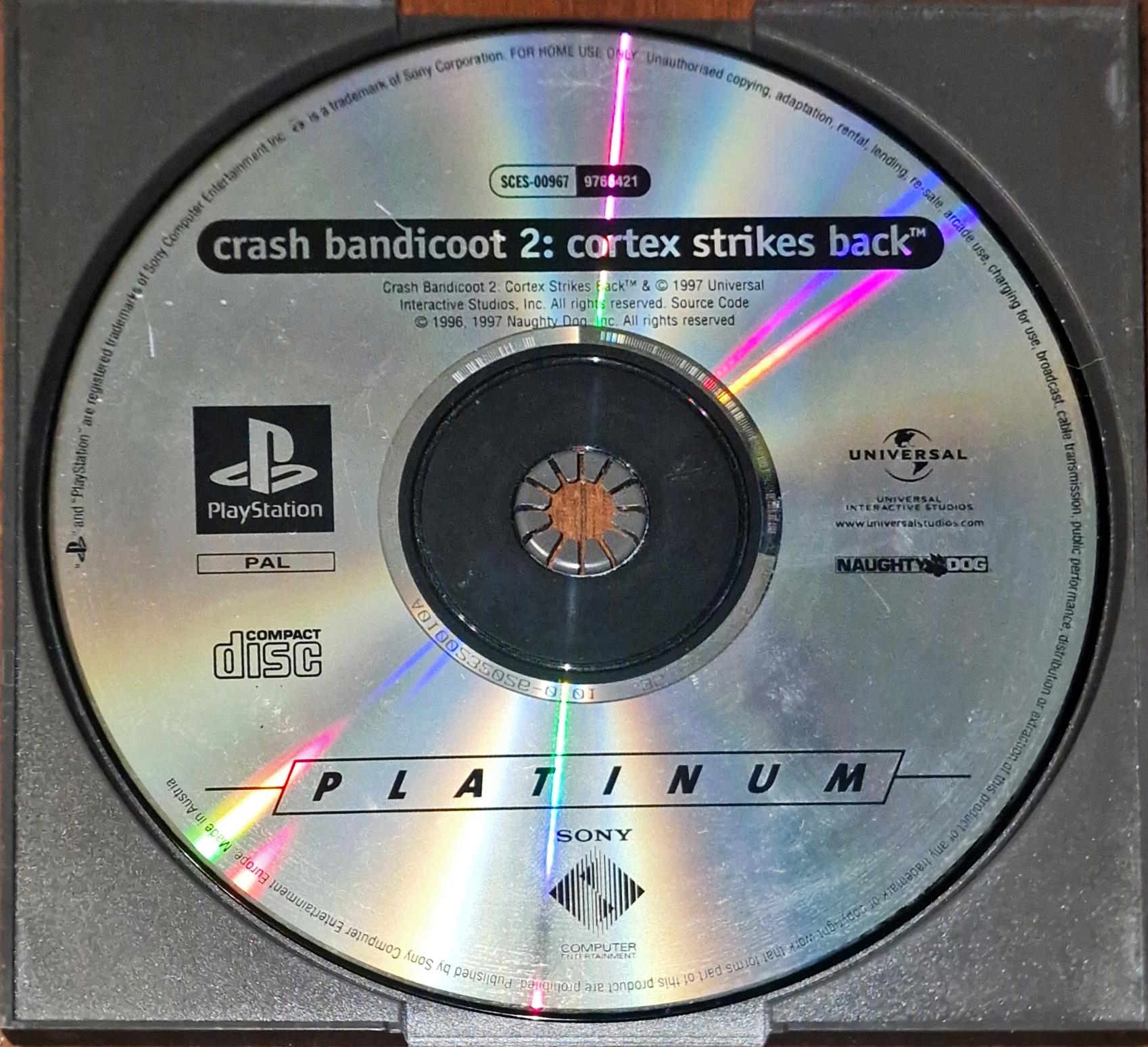 Gra Crash Bandicoot 2 Cortex Strikes Back PSX SAMA PŁYTA CZYTAJ OPIS !!!
