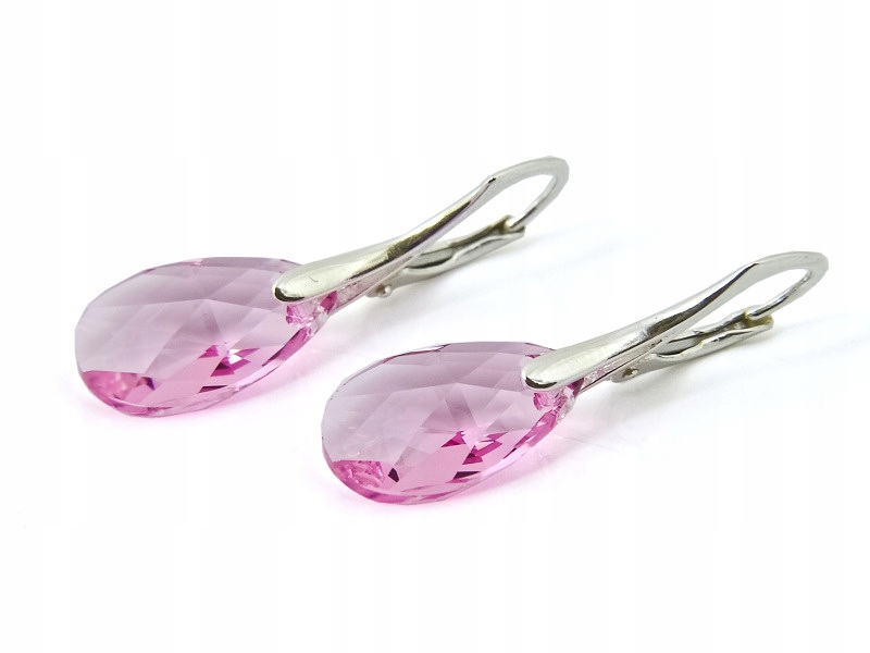 

Srebrne Kolczyki 925 z kr. Swarovski Migdał 16 Lr