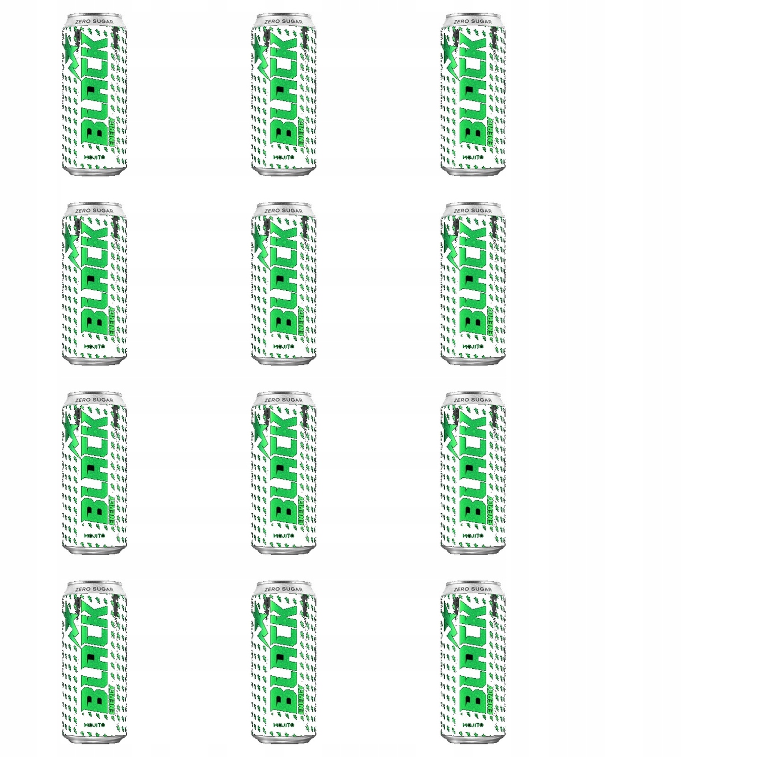 12x 500ml Black energy zero sugar mojito flavour Zgrzewka